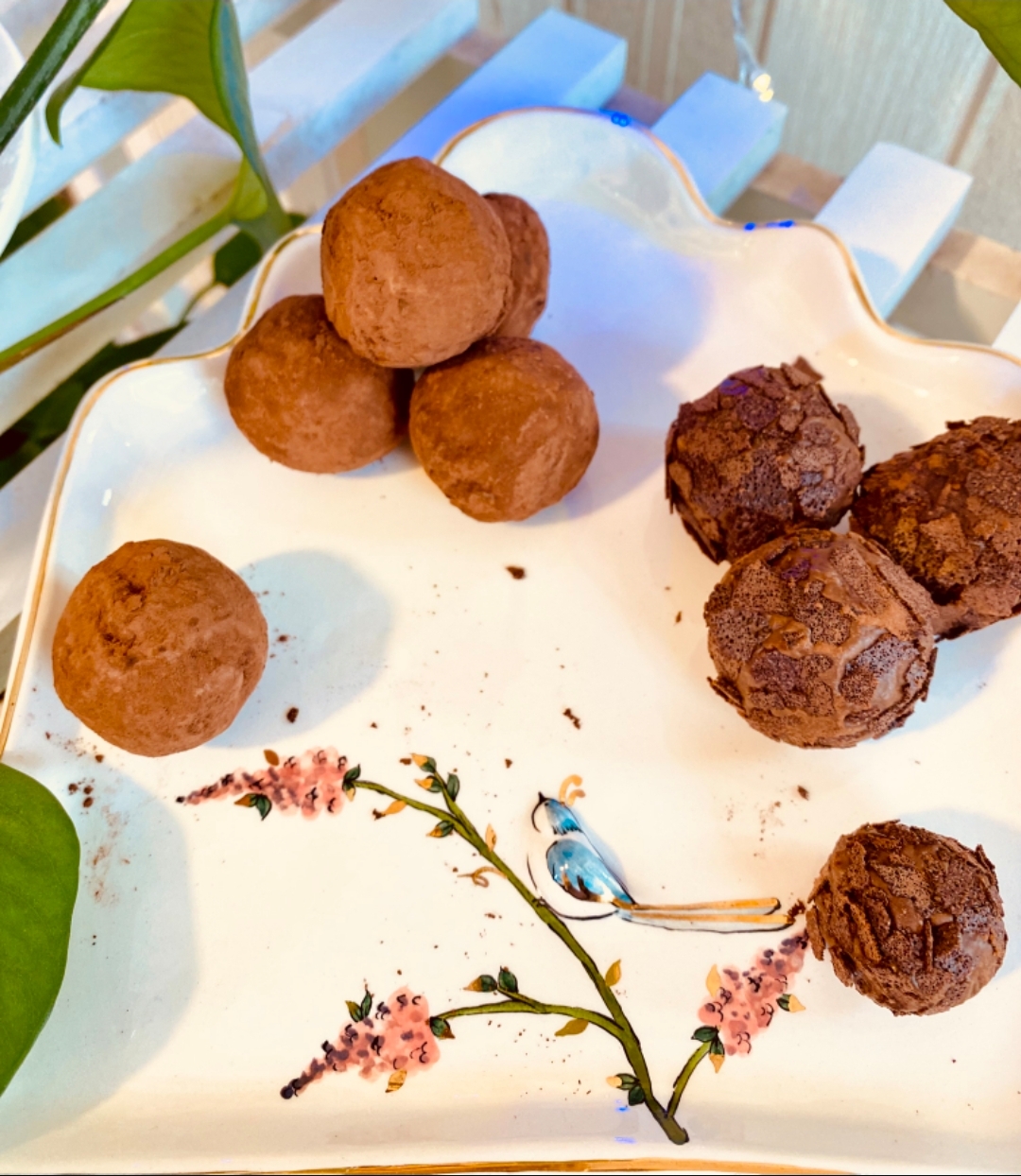 ترافل شکلاتی کاراملی کاور شده با پودر کاکائو و فویتین