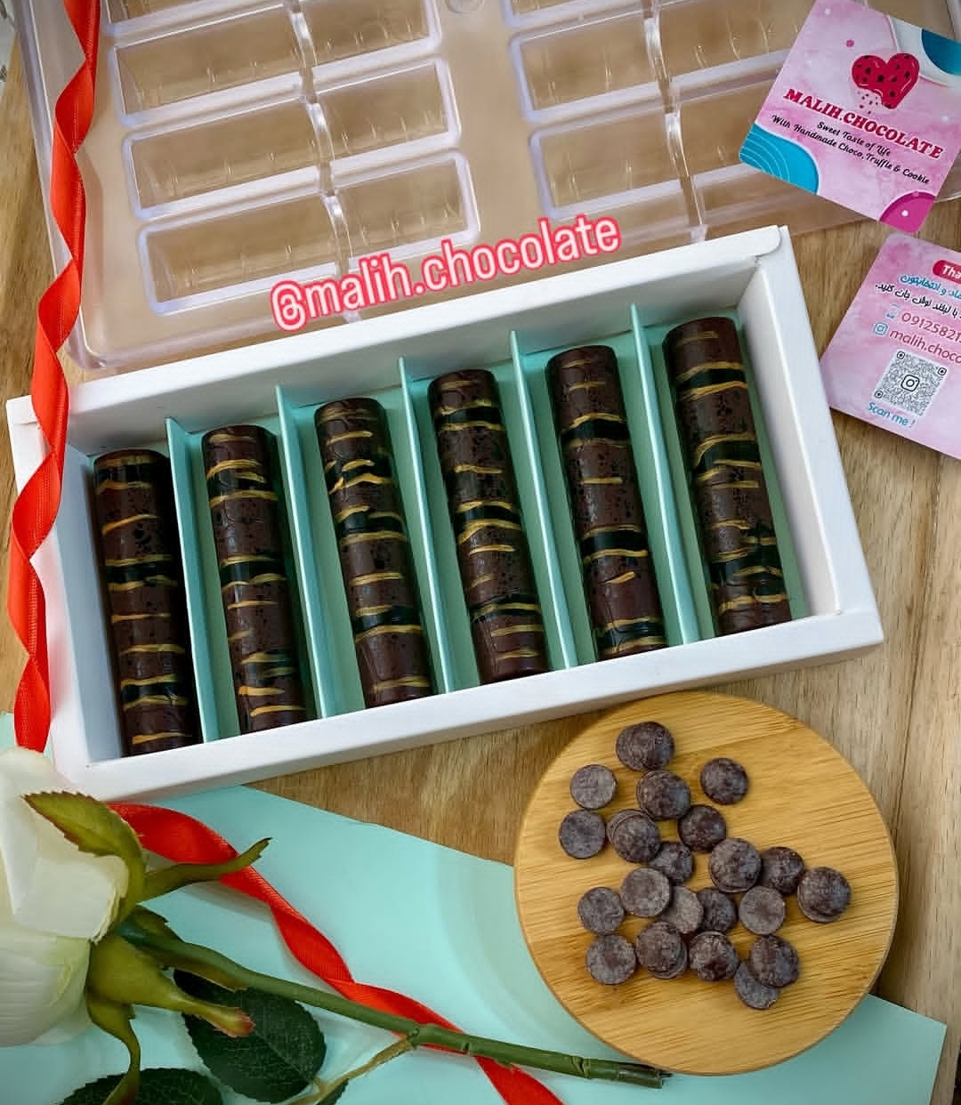 شکلات بار دوبی با پوسته تلخ